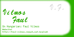 vilmos faul business card